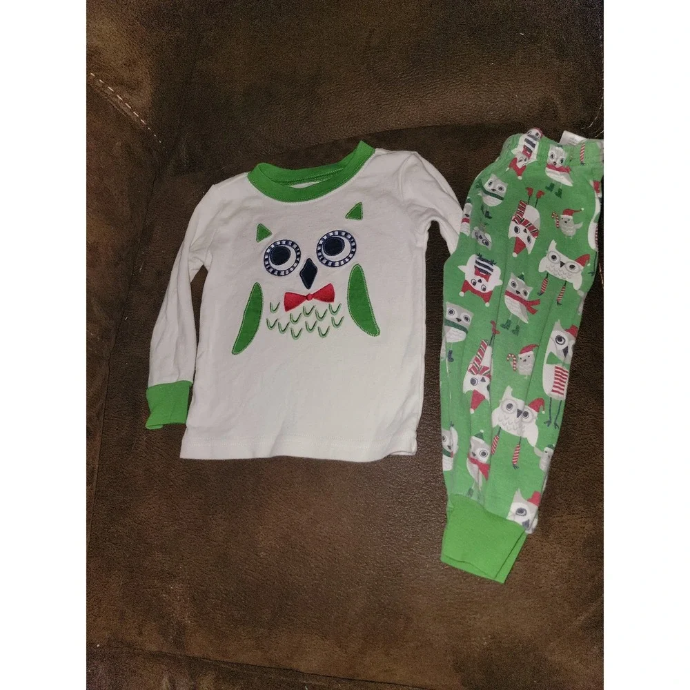 Gymboree holiday Christmas owl pajamas gymmies size 18 24 months‎